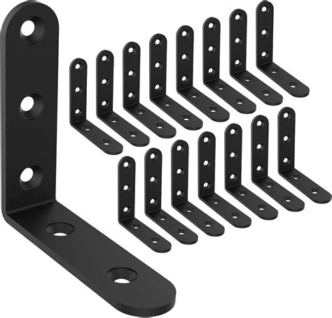 square black metal l corner bracket 3|corner brackets and angles.